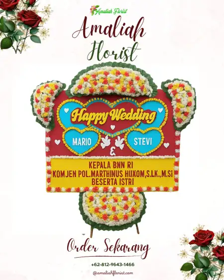 Papan Bunga Pernikahan Cangakan